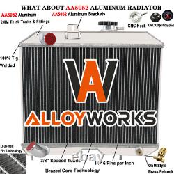 4 Row Aluminum Radiator For 1941-1952 46 Jeep Willys CJ2 CJ-2A CJ3 M38 Ford GPW