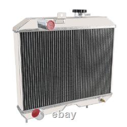 4 Row Aluminum Radiator For 1941-1952 46 Jeep Willys CJ2 CJ-2A CJ3 M38 Ford GPW