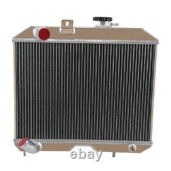 4 Row Aluminum Radiator For 1941-52 1949 Jeep Willys CJ2 CJ-2A CJ3 M38 Ford GPW