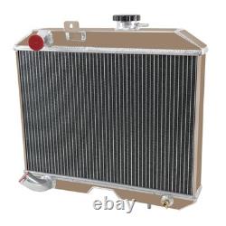 4 Row Aluminum Radiator For 1941-52 1949 Jeep Willys CJ2 CJ-2A CJ3 M38 Ford GPW