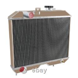 4 Row Aluminum Radiator For 1941-52 1949 Jeep Willys CJ2 CJ-2A CJ3 M38 Ford GPW