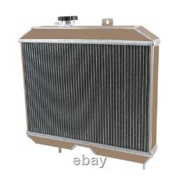4 Row Aluminum Radiator For 1941-52 1949 Jeep Willys CJ2 CJ-2A CJ3 M38 Ford GPW