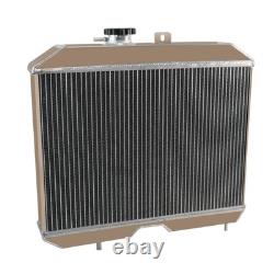 4 Row Aluminum Radiator For 1941-52 1949 Jeep Willys CJ2 CJ-2A CJ3 M38 Ford GPW