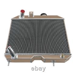 4 Row Aluminum Radiator For 1941-52 1949 Jeep Willys CJ2 CJ-2A CJ3 M38 Ford GPW