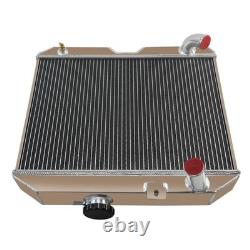 4 Row Aluminum Radiator For 1941-52 1949 Jeep Willys CJ2 CJ-2A CJ3 M38 Ford GPW
