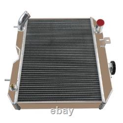 4 Row Aluminum Radiator For 1941-52 1949 Jeep Willys CJ2 CJ-2A CJ3 M38 Ford GPW