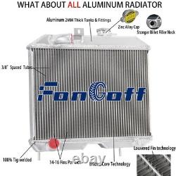 4 Row Core Aluminum Radiator For 1941-1952 Jeep Willys MB/CJ-2A/M38/Ford GPW MT