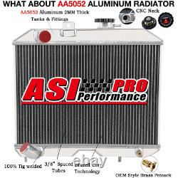 4 Rows Aluminum Radiator FOR 41-52 Jeep Willys CJ2 CJ-2A CJ3 M38 Ford GPW