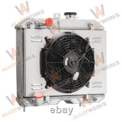 4 Rows Radiator+Shroud Fan For 1941-1952 Jeep Willys MB 2A M38 Ford GPW Engine