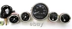 60 MPH Speedometer Temp Oil Fuel Amp Gauge Set for Willys MB Jeep Ford CJ GPW
