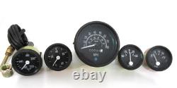 80 MPH Speedometer Temp Oil Fuel Amp Gauge Set for Willys MB Jeep Ford CJ GPW
