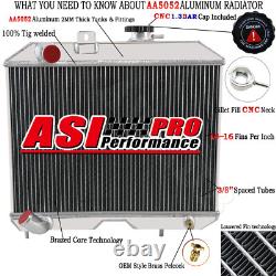 ASI 3 Row Aluminum Radiator For 1941-1952 Jeep Willys MB/CJ-2A/M38 Ford GPW