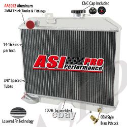 ASI 4 Row Aluminum Radiator For 1941-1952 Jeep Willys MB/CJ-2A/M38 & Ford GPW