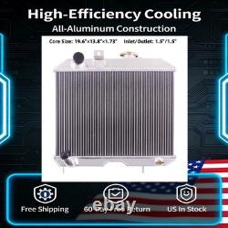 Aluminum 3-Row Radiator For 1941-1952 Jeep Willys CJ2A CJ3 M38 Ford GPW