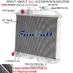 Aluminum 3 Row Radiator For Jeep Willys MB/CJ-2A/M38/Ford GPW 1941-1952 USA