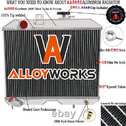 Aluminum 4 Row Cooling Radiator For 1941-52 Jeep Willys MB/CJ-2A/M38 Ford GPW