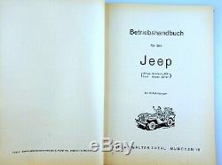 BETRIEBSHANDBUCH FÜR DEN JEEP, Zuerl um 1950 Willys Overland MB Ford GPW