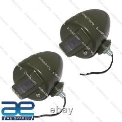 Blackout Cat Eye Marker Light Pair For WWII Willys MB Ford GPW G503 6V Bulb S2u