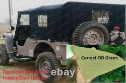 Canvas Soft Top For WILLYS JEEP MB FORD GPW OD Green/Brown/GREY/Black G-503
