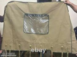 Canvas Soft Top For Willys Jeep MB Ford GPW Hotchkiss OD Green/Brown/Black