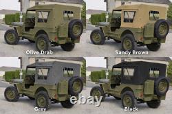 Canvas Soft Top For Willys Jeep MB Ford GPW Hotchkiss OD Green/Brown/Grey/Black