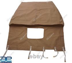 Canvas Soft Top Tan Color Fits For Willys Jeeps Ford MB GPW @UK