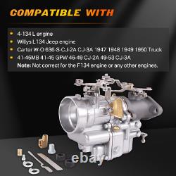 Carter WO Carburetor Willys MB CJ2A Ford GPW Army Jeep G503 Carburetor NEW