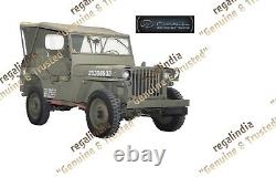 Caution Printed Cotton Canvas Summer Soft Top Jeep Willys MB Ford Gpw 1941-45