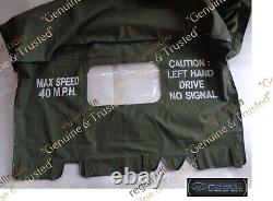 Caution Printed Cotton Canvas Summer Soft Top Jeep Willys MB Ford Gpw 1941-45