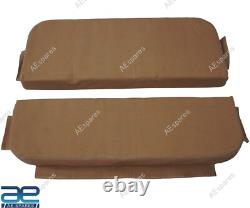 Complete Canvas Seat Cushion Set Tan Color Fits For Willys Jeeps Ford MB GPW
