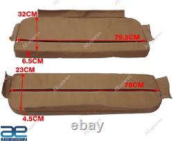 Complete Canvas Seat Cushion Set Tan Color For Willys Jeeps Ford MB GPW ECs