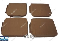 Complete Canvas Seat Cushion Set Tan Color For Willys Jeeps Ford MB GPW ECs