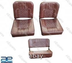 Complete Seat Cushion Set Diamond Cut For Military Jeeps Ford Willys MB GPW New