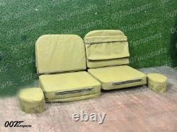 Complete Seat Cushion Set with Back Pouch Fits Willys Jeep Ford MB/GPW 1941-44