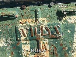 Early Jeep Willys Tailgate Man Cave Wall Hanger Art