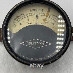 Early Splitdorf Amp Gauge Antique Auto Car Truck Vintage