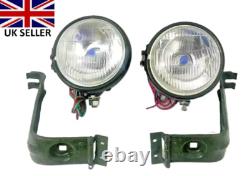 FITS Willys Jeep MB Ford GPW Headlight Light with Bracket Pair Left & Right