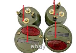 FIT FOR Willys MB Ford GPW Jeeps Truck Military Cat Eye Rear Tail Light (4 Pcs)