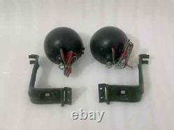 Fit For Willys Jeep MB Ford GPW Headlight Light with Bracket Pair Left & Right