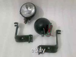 Fit For Willys Jeep MB Ford GPW Headlight Light with Bracket Pair Left & Right
