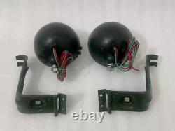 Fit For Willys Jeep MB Ford GPW Headlight Light with Bracket Pair Left & Right