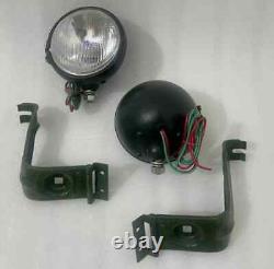 Fit For Willys Jeep MB Ford GPW Headlight Light with Bracket Pair Left & Right