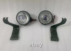 Fit For Willys Jeep MB Ford GPW Headlight Light with Bracket Pair Left & Right
