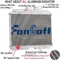 Fits 1941-1952 Jeep Willys CJ2 CJ-2A CJ3 M38 Ford GPW Aluminum Radiator 3Rows