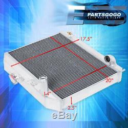 For 41-52 Ford Gpw / Jeep Willys Mb Truck Tri-Core/Row Aluminum Racing Radiator