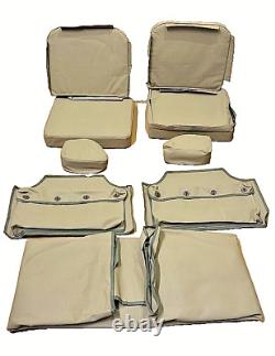 For Jeep Willys Ford MB GPW Canvas Top and Cushion Set G-503-Sandy Brown