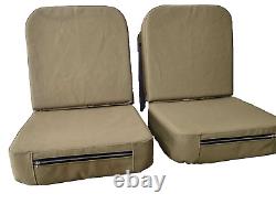 For Jeep Willys Ford MB GPW Canvas Top and Cushion Set G-503-Sandy Brown