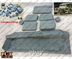 For Jeep Willys Ford MB GPW Canvas Top and Cushion Set G-503+ Seat Storage