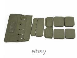 For Willys Jeep MB Ford GPW Top + Cushion Set G-503-WWII OD Green 750 GSM Canvas