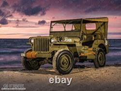 For Willys Jeep MB Ford GPW Top + Cushion Set G-503-WWII OD Green 750 GSM Canvas